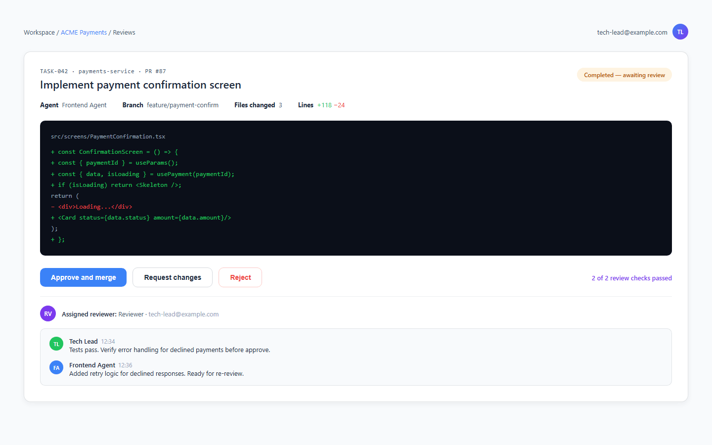 PR review screenshot